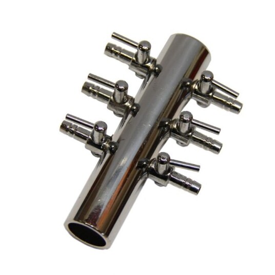 Manifold 6 port metall 4MM