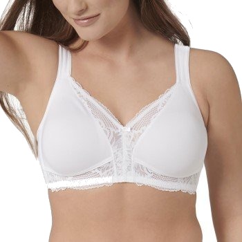 Triumph BH Modern Lace Cotton Soft Bra Hvit B 90 Dame