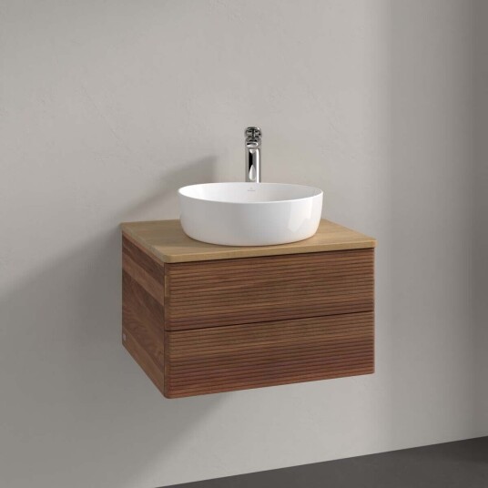 Villeroy & Boch Antao Servantskap med 2 skuffer 60x50x36 cm u/lys Valnøtt/Eik Villeroy & Boch Antao Servantskap med 2 skuffer 60x50x36 cm u/lys Valnøtt/Eik