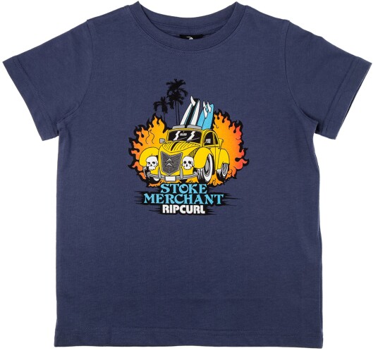Rip Curl Arty SS Tee Groms T-shirt Blue Indigo 90