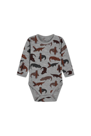 Hust & Claire Birk ull/silke body - light grey melange Hust & Claire Birk ull/silke body - light grey melange