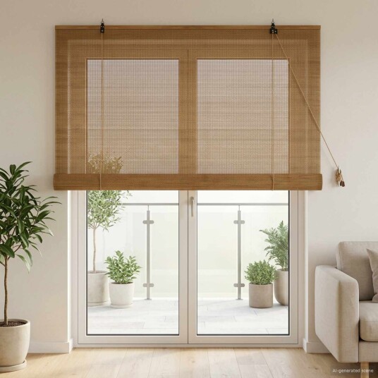 vidaXL Rullegardin Brun 140 x 220 cm Bambus