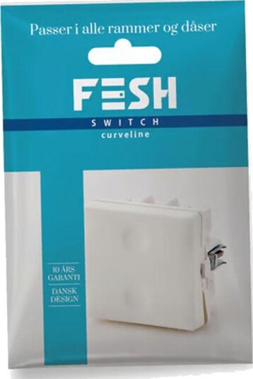 Fesh Kryssbryter Curveline 1 Modul, 16A Hvit