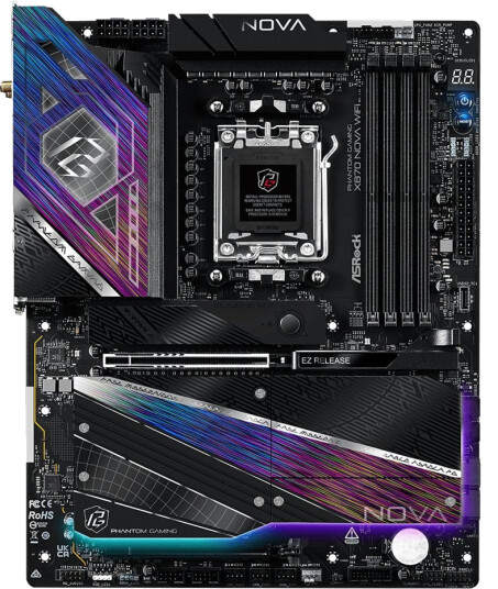ASRock X870 NOVA WiFi Hovedkort AM5 ATX med 4x DDR5 og M.2 ASRock X870 NOVA WiFi Hovedkort AM5 ATX med 4x DDR5 og M.2