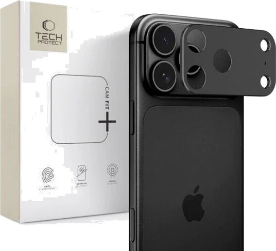 Tech-Protect Camalloy Fit+ Camera Cover for iPhone 18 Pro Max Black