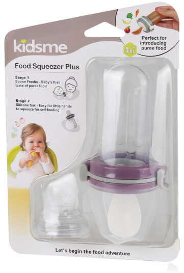 Kidsme Squeezer PLUS m/skje Plomme Kidsme Squeezer PLUS m/skje Plomme