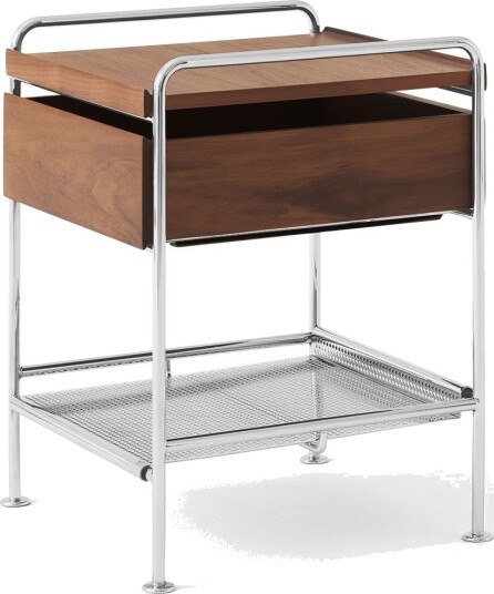 &Tradition Alima NDS3 Side Table Krom/Lakkert Valnøtt