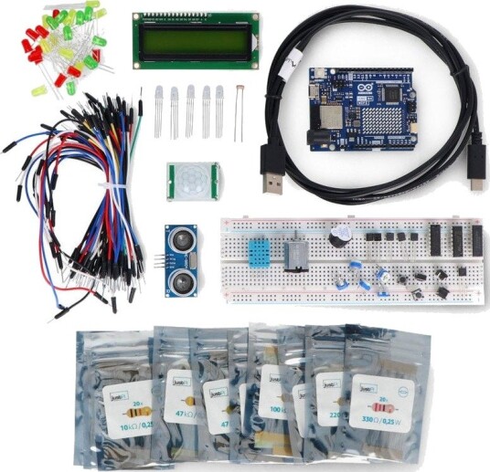 Arduino Utvidet Startsett med Uno R4 WiFi og Oppbevaringsboks