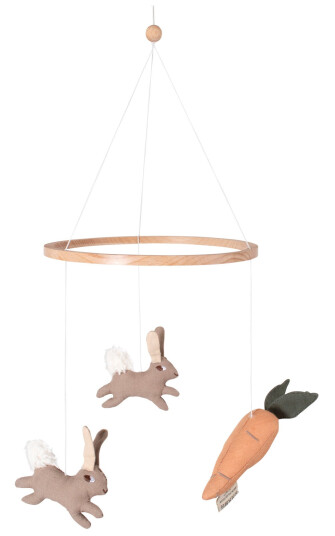 FILIBABBA Linen baby mobile Carrot Thief FI-02799