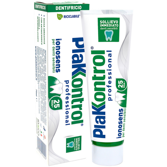Tannkrem mot sensitive tenner PLAKKONTROL Ionosens 75 ml