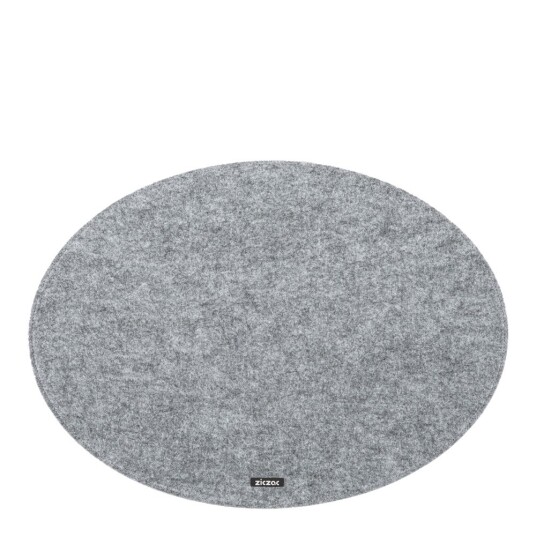 ZicZac Nuno bordbrikke oval 45 cm lys grå