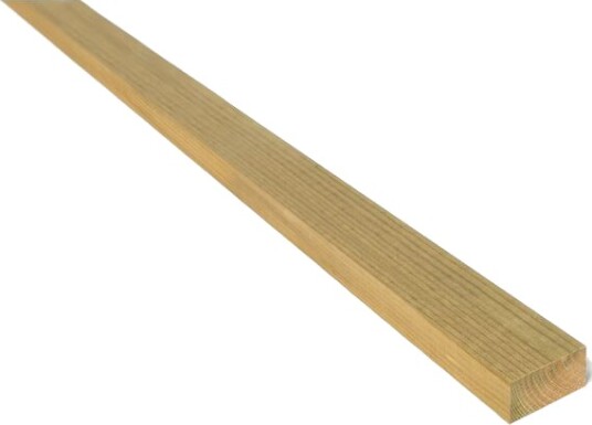 Standardsortiment Lekt/rekke justert cu impregnert furu 23x48 mm klasse 1 natur