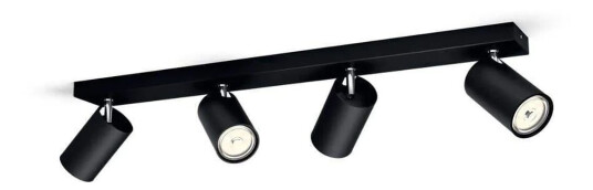 Philips myLiving Kosipo takspot 4, matt Svart Philips myLiving Kosipo takspot 4, matt Svart