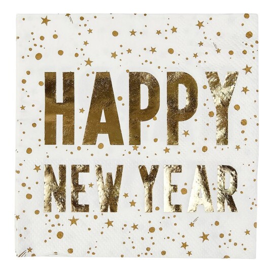 Talking Tables Servietter Happy New Year med Stjerner
