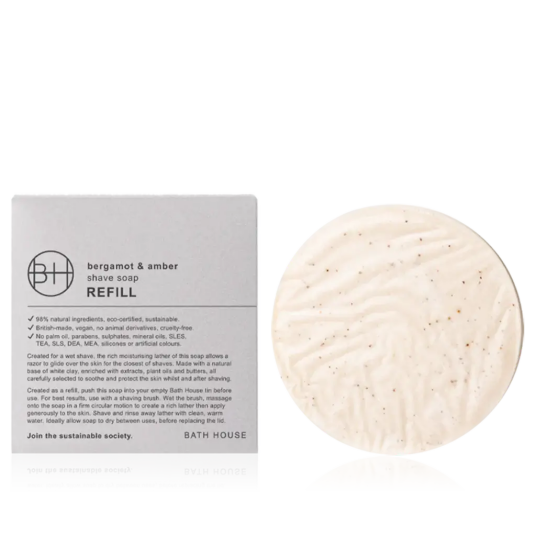 Bath House House Shaving Soaps Refill Bergamot & Amber Bath House House Shaving Soaps Refill Bergamot & Amber