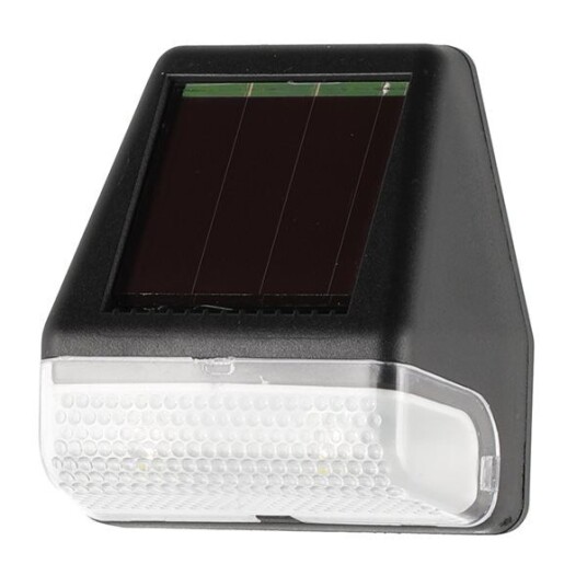 Minivegglampe med solcelledrift og skumringssensor Minivegglampe med solcelledrift og skumringssensor