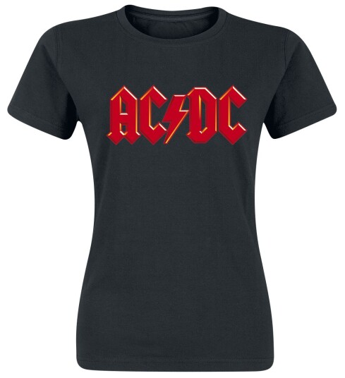 AC/DC T-skjorte Red Logo S til XXL Damer svart