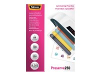 Fellowes Laminating Pouches Preserve 250 Micron - 250 mikroner - 100-pack - glanset - gjennomsiktig - A4 (210 x 297 mm) lamineringspunger