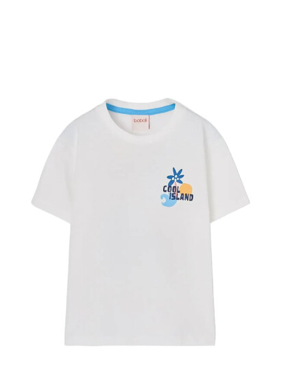 Boboli Knit T Shirt For Boy  Bci White 122