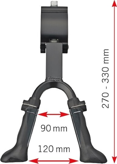 Ergotec Comfort double støtte 24-28" cykler 270-330 mm høj sort Ergotec Comfort double støtte 24-28" cykler 270-330 mm høj sort