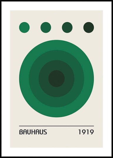 Bauhaus Colors Green Plakat Plakat / 21x30cm