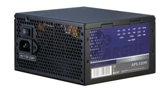 Inter-Tech Argus APS-520W Strømforsyning (PSU) - 520 Watt - 120 mm - 80 Plus