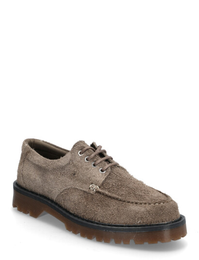 Garment Project Pete Moc Toe Elephant Hairy Suede Brown 41