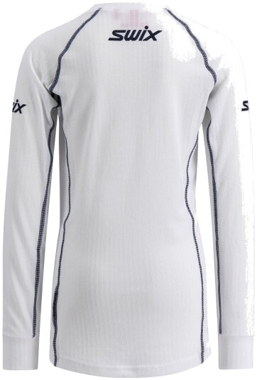 Swix Racex Classic Long Sleeve Junior Bright White/Dark Navy 116