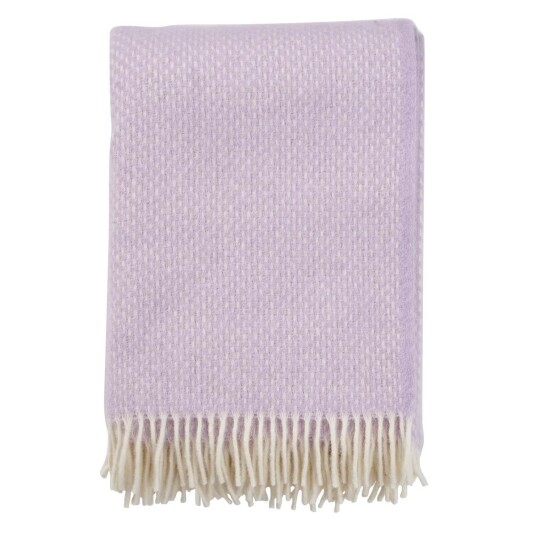Klippan Yllefabrik Preppy pledd Lilac