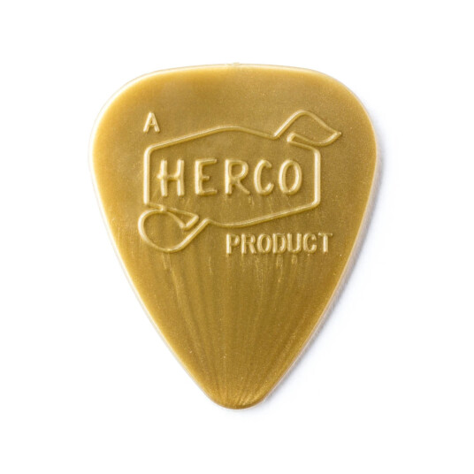 Dunlop Herco Vintage 66 Light Gold Guitar Pick Pack of 6