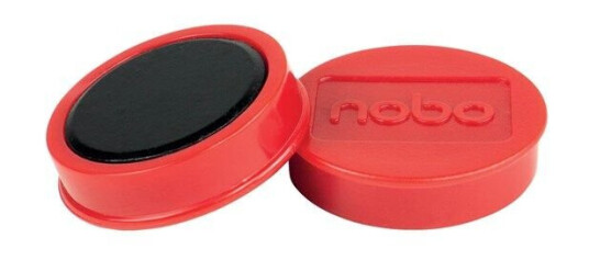 Nobo whiteboard magneter 10 stykk, 20 ark 38mm. Rd Nobo whiteboard magneter 10 stykk, 20 ark 38mm. Rd