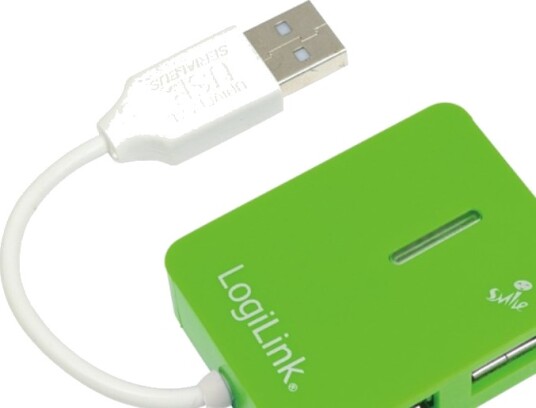 Logilink Usb 2.0 4-Port Hub 480 Mbit/S Grønn Windows 98Se/Me/200/Xp/Vista/2003/7 450 G
