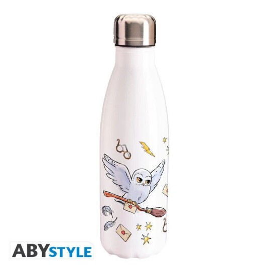 Harry Potter Termoflaske Hvit Hogwarts Symboler Harry Potter Termoflaske Hvit Hogwarts Symboler