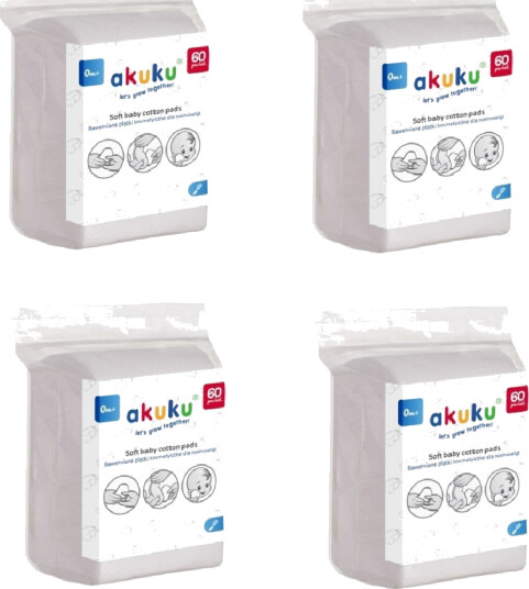 Akuku Kosmetiske Babyputer 60 Stk