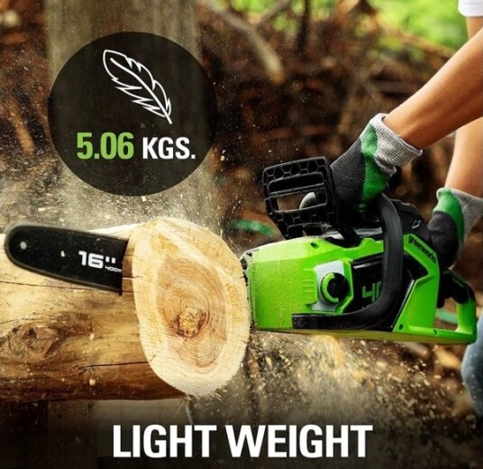 Greenworks 2005807 40 Cm Børsteløs 76,2 / 8 Mm 3 / 8" Grønn 0,2 L Batteri Greenworks 2005807 40 Cm Børsteløs 76,2 / 8 Mm 3 / 8" Grønn 0,2 L Batteri