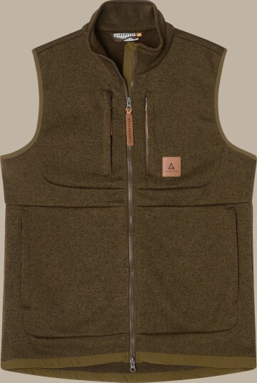 Garphyttan Men"s Valdez Flatfleece Vest Brown Melange XXL