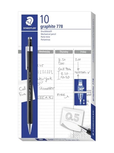 Staedtler Mechanical pencil graphite 10 pcs 05 black