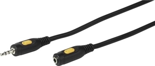 Vivanco Vvajack50mfk, 3.5Mm, Hankjønn, 3.5Mm, Hunkjønn, 5 M, Svart