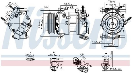 AC kompressor NISSENS 890589 AC kompressor NISSENS 890589