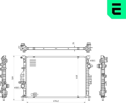 ERA 673101 Radiator motorkjøling