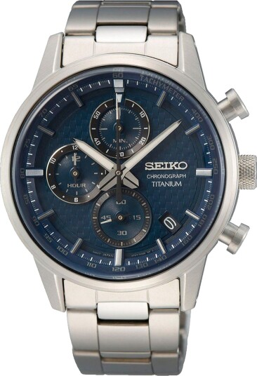 Seiko Chronograph Titanium SSB387P1 - Herre - 42 mm - Analog - Kvarts urverk - Hardlex Crystal Mineralglass