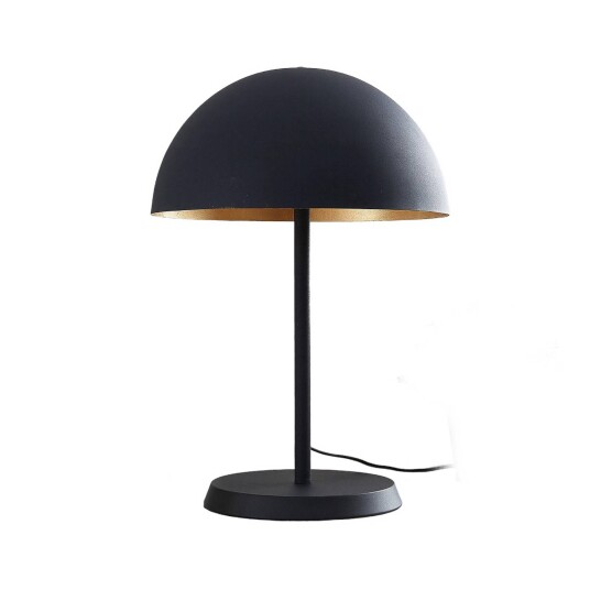 Lindby Bordlampe Idalene i metall, svart-gull Lindby Bordlampe Idalene i metall, svart-gull