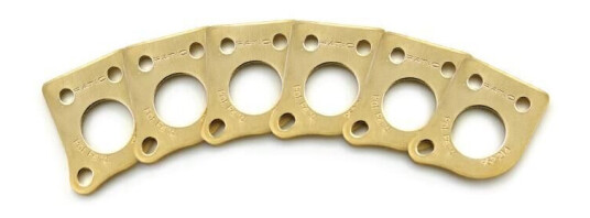 Graph Tech Prt-952-214-G0 Ratio Inviso Match Mounting Plates 6 Pcs. - Gull