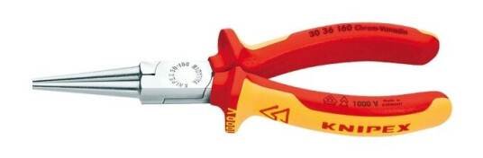 Knipex Nesetang 160 mm – Stål, 2,5 mm, Rød/Gul