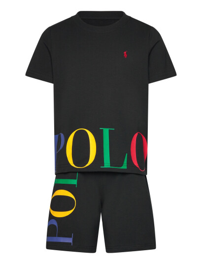 Ralph Lauren Kids L4 Lounge Short Set Black 110 Ralph Lauren Kids L4 Lounge Short Set Black 110
