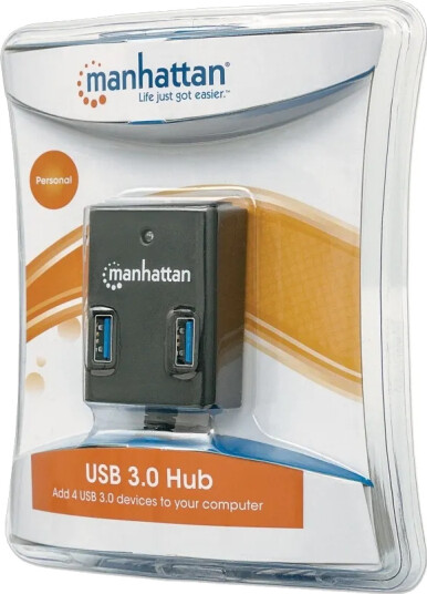 Manhattan 162296 Usb 3.2 Gen 1 3.1 Gen 1 Type-A Usb 3.2 Gen 1 3.1 Gen 1 Type-A 5000 Mbit/S Svart Plast Fcc Ce Rohs Weee