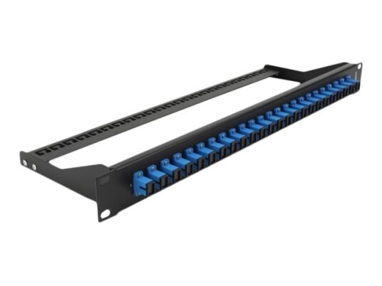 Delock - Koblingspanel - Rackmonterbar - Sc Sm X 24 - Svart, Blå - 1U - 19"
