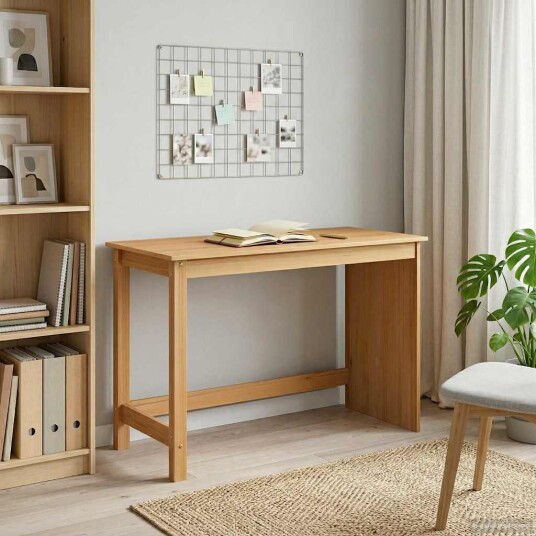 vidaXL Skrivebord Honning brun 112 x 50 x 75 cm Massiv furu