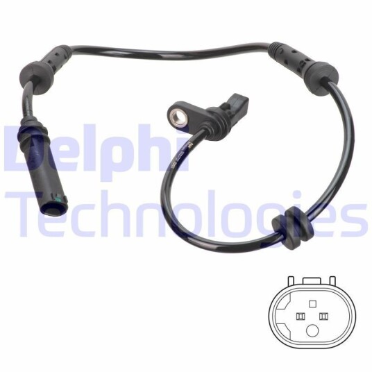 Sensor, ABS DELPHI SS20757