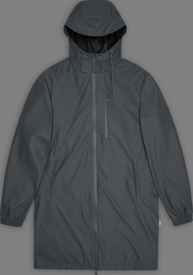 Rains Unisex Long Storm Breaker Dark Grey XL